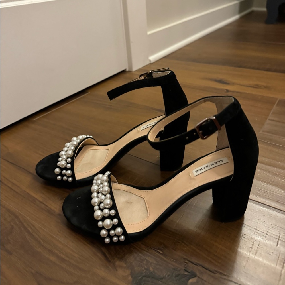 Alex Marie Pearl Embellished Heels